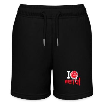 I Love Heavy Metal Hard Rock Music Hand Gesture Heart - Stanley/Stella MINI BOLTER Organic Teen Jogging Shorts - black - Front