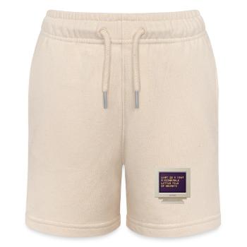 CRT Design - Was ist ein Mann? - Stanley/Stella Teenager Bio-Joggingshorts MINI BOLTER - Natur - Vorne