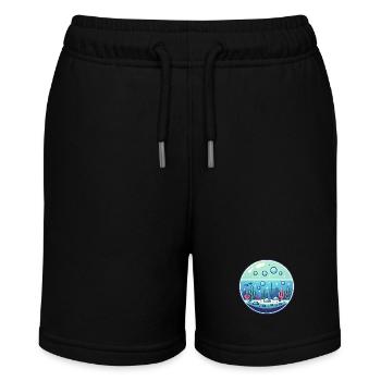 Wasserblase - Stanley/Stella Teenager Bio-Joggingshorts MINI BOLTER - Schwarz - Vorne