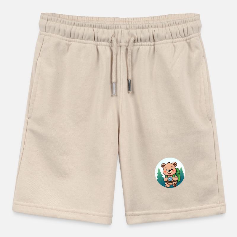 Cozy Bear Exploring Forest Path Stanley/Stella MINI BOLTER Organic Teen Jogging Shorts
