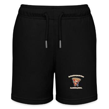 In Beziehung mit Pizza - Ja, es ist kompliziert... - Stanley/Stella Teenager Bio-Joggingshorts MINI BOLTER - Schwarz - Vorne