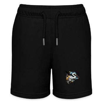Colorful Watercolor Pelican - Stanley/Stella MINI BOLTER Organic Teen Jogging Shorts - black - Front
