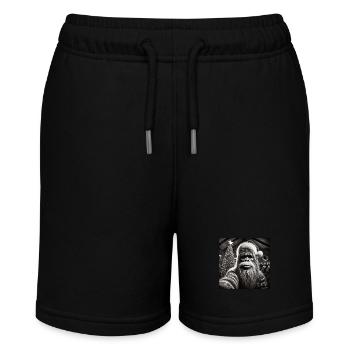 Funny Christmas Bigfoot Sasquatch - Stanley/Stella MINI BOLTER Organic Teen Jogging Shorts - black - Front