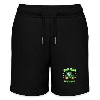 Farmer since 1991 - Funny Farmers - Stanley/Stella MINI BOLTER Organic Teen Jogging Shorts - black - Front