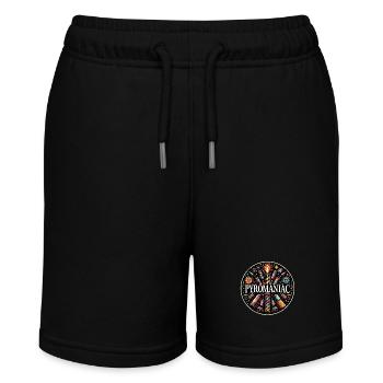 Pyrotechnik Silvester Feuerwerk Neujahr - Stanley/Stella Teenager Bio-Joggingshorts MINI BOLTER - Schwarz - Vorne