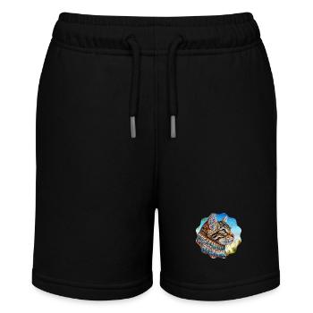AI Design Cat Picture with Artful Mandala Motif - Stanley/Stella MINI BOLTER Organic Teen Jogging Shorts - black - Front