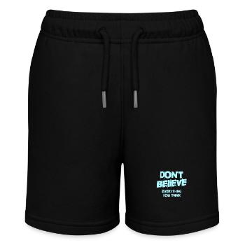 Don't Believe Everything You Think - Stanley/Stella Teenager Bio-Joggingshorts MINI BOLTER - Schwarz - Vorne