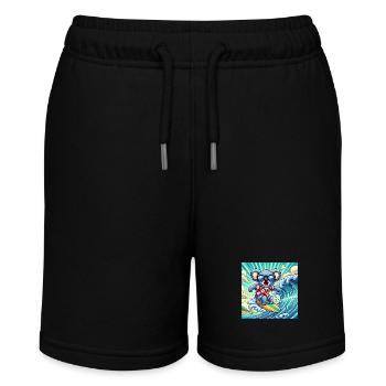 Koala-Wellenreiter: Spaß auf dem Surfbrett - Stanley/Stella Teenager Bio-Joggingshorts MINI BOLTER - Schwarz - Vorne
