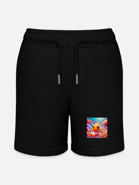 Clownfisch - Baby - Stanley/Stella Teenager Bio-Joggingshorts MINI BOLTER - Schwarz
