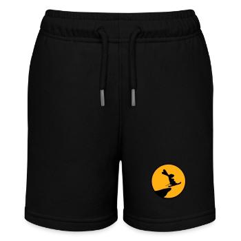 Bunny Moon Ski Bunny Jump Cliff Skiing Night - Stanley/Stella MINI BOLTER Organic Teen Jogging Shorts - black - Front