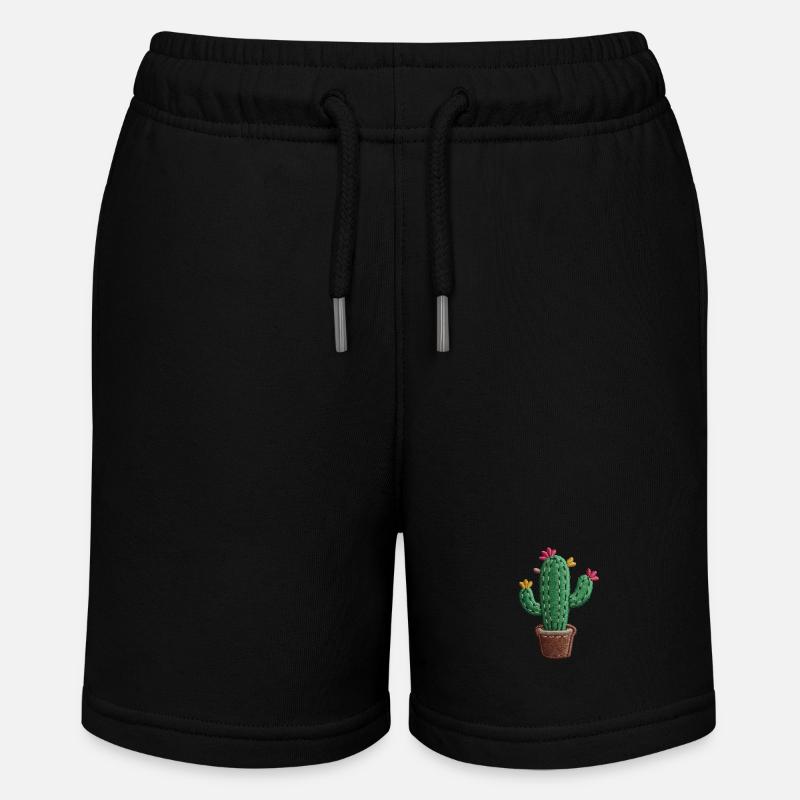 Cactus Brodé - Short bio MINI BOLTER Stanley/Stella Ado - noir