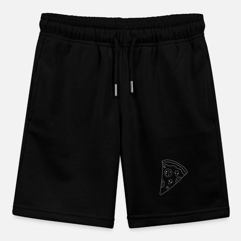 white pizza silhouette Stanley/Stella MINI BOLTER Organic Teen Jogging Shorts