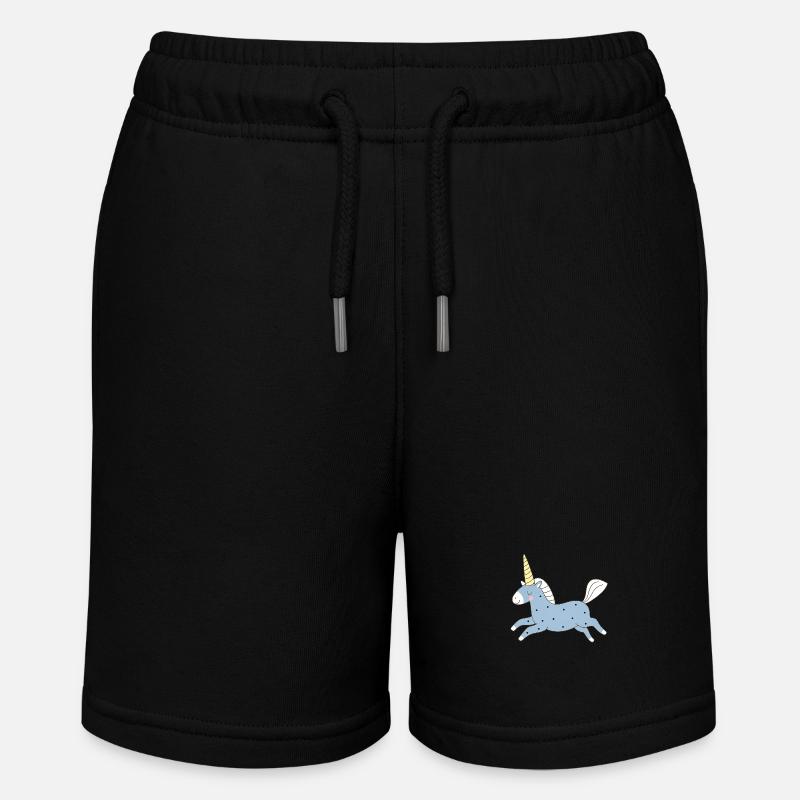 licorne mignonne en bleu - Short bio MINI BOLTER Stanley/Stella Ado - noir