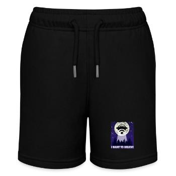 Ich möchte RSS glauben - Stanley/Stella Teenager Bio-Joggingshorts MINI BOLTER - Schwarz - Vorne