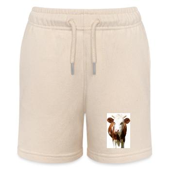 Kuh Poster - Stanley/Stella Teenager Bio-Joggingshorts MINI BOLTER - Natur - Vorne