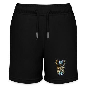 Schädel geweih 4 - Stanley/Stella Teenager Bio-Joggingshorts MINI BOLTER - Schwarz - Vorne