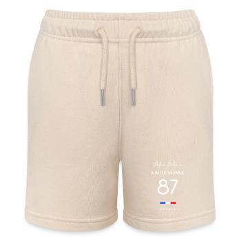 Das Leben ist besser in der HAUTE-VIENNE Nummer 87 Limousin - Stanley/Stella Teenager Bio-Joggingshorts MINI BOLTER - Natur - Vorne