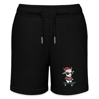 Mountain Goat Christmas Funny - Stanley/Stella MINI BOLTER Organic Teen Jogging Shorts - black - Front