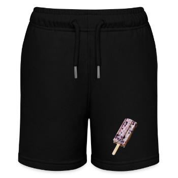 Blaubeer Eis am Stil - Stanley/Stella Teenager Bio-Joggingshorts MINI BOLTER - Schwarz - Vorne