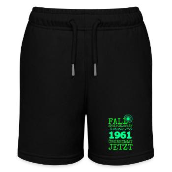 1961 - Stanley/Stella MINI BOLTER Organic Teen Jogging Shorts - black - Front