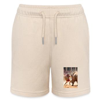 Stahl trifft Horn, slawischer Sturm stoppt römischen Donner - Stanley/Stella Teenager Bio-Joggingshorts MINI BOLTER - Natur - Vorne
