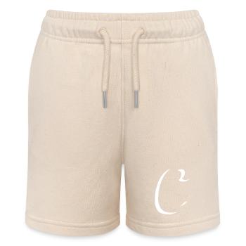 Abstraktes Farbenspiel auf Leinwand - Stanley/Stella Teenager Bio-Joggingshorts MINI BOLTER - Natur - Vorne