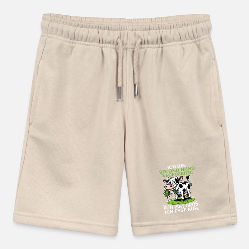 Ich bin Second Hand Vegetarier - Kuh Meme Stanley/Stella Teenager Bio-Joggingshorts MINI BOLTER