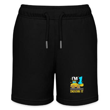 Baustelle Kindergeburtstag - Stanley/Stella Teenager Bio-Joggingshorts MINI BOLTER - Schwarz - Vorne