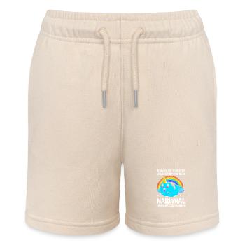 Narwhal - Stanley/Stella MINI BOLTER Organic Teen Jogging Shorts - soft Ecru - Front