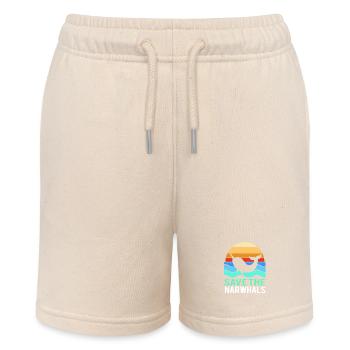 Narwhal - Stanley/Stella MINI BOLTER Organic Teen Jogging Shorts - soft Ecru - Front