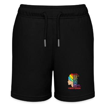 Sternzeichen Jungfrau - Stanley/Stella Teenager Bio-Joggingshorts MINI BOLTER - Schwarz - Vorne