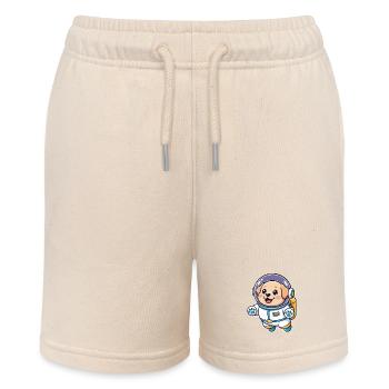 Golden Retriever Dog Space Astronaut Cute - Stanley/Stella MINI BOLTER Organic Teen Jogging Shorts - soft Ecru - Front