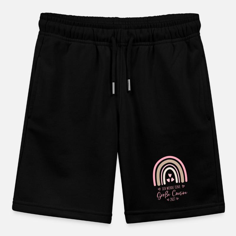 Ich werde eine Große Cousine 2027 Boho Regenbogen Stanley/Stella Teenager Bio-Joggingshorts MINI BOLTER