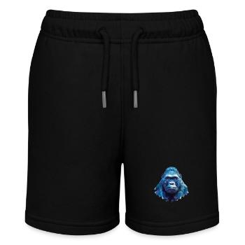 Cool Gorilla with Ice - Polygon Design - Stanley/Stella MINI BOLTER Organic Teen Jogging Shorts - black - Front