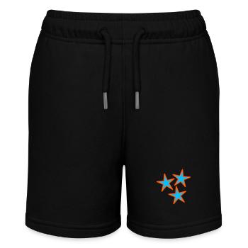 STERN. STERNE. STERN. FEST. JAHRESTAG. WEIHNACHTEN - Stanley/Stella Teenager Bio-Joggingshorts MINI BOLTER - Schwarz - Vorne
