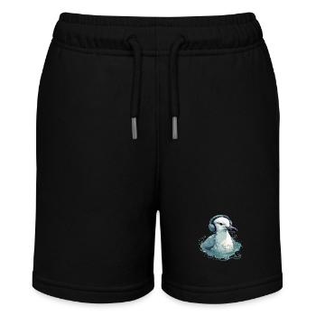 Mila the audiophile seagull - Stanley/Stella MINI BOLTER Organic Teen Jogging Shorts - black - Front