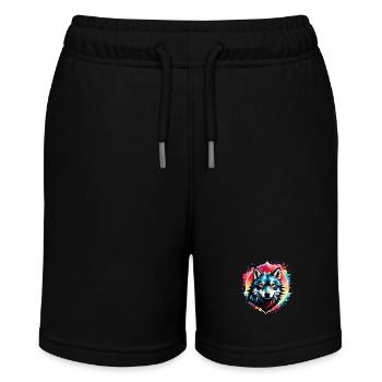 Wolf Tattoo - Stanley/Stella MINI BOLTER Organic Teen Jogging Shorts - black - Front