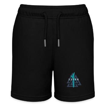 Seele des Nordens - Stanley/Stella Teenager Bio-Joggingshorts MINI BOLTER - Schwarz - Vorne