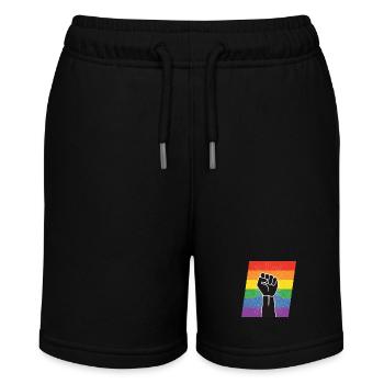 LGBTQ Rights Fist - Stanley/Stella MINI BOLTER Organic Teen Jogging Shorts - black - Front