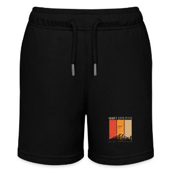 Vanlife Abenteurer - Retro 70er Jahre Farben - Stanley/Stella Teenager Bio-Joggingshorts MINI BOLTER - Schwarz - Vorne