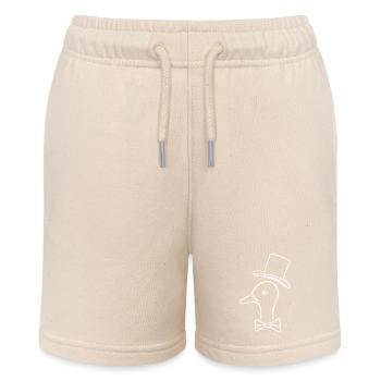 Duck with hat - Stanley/Stella MINI BOLTER Organic Teen Jogging Shorts - soft Ecru - Front