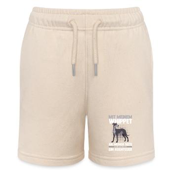 Hund Whippet - Stanley/Stella Teenager Bio-Joggingshorts MINI BOLTER - Natur - Vorne