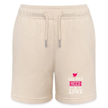 Alles, was du brauchst, ist Liebe - Stanley/Stella Teenager Bio-Joggingshorts MINI BOLTER - Natur - Vorne