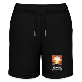 Oldtimer Sonnenuntergang - Stanley/Stella Teenager Bio-Joggingshorts MINI BOLTER - Schwarz - Vorne