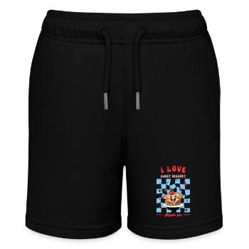 apple pie dessert - Stanley/Stella MINI BOLTER Organic Teen Jogging Shorts - black - Front