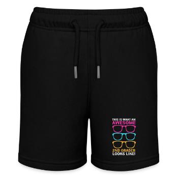 2nd Grade - Stanley/Stella MINI BOLTER Organic Teen Jogging Shorts - black - Front