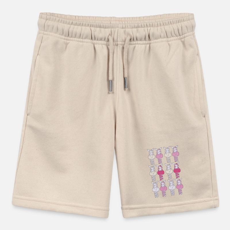 Zebra Pattern Pink Stanley/Stella MINI BOLTER Organic Teen Jogging Shorts