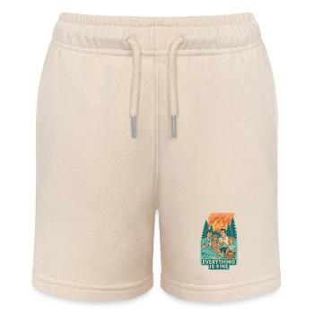 Climate Crisis & Ignorance - Stanley/Stella MINI BOLTER Organic Teen Jogging Shorts - soft Ecru - Front