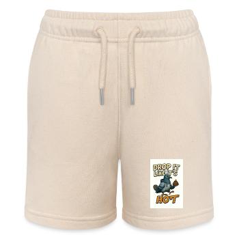 Pigeon Drop it like it's hot - Stanley/Stella Teenager Bio-Joggingshorts MINI BOLTER - Natur - Vorne