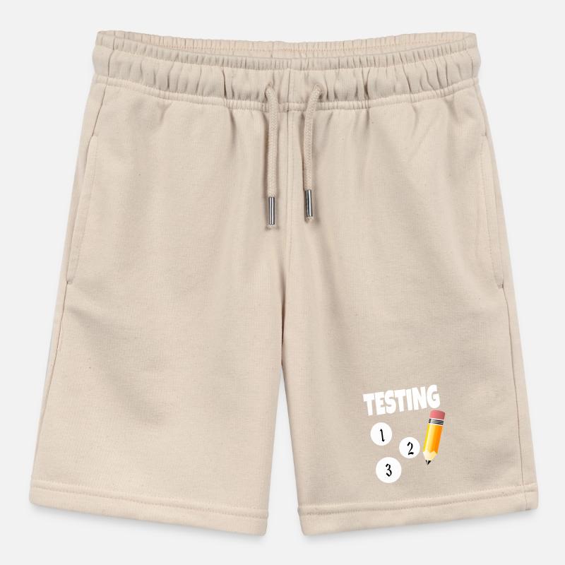 Testing 123 with pencil Stanley/Stella MINI BOLTER Organic Teen Jogging Shorts